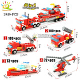 348pcs Fire Fighting 4in1 Trucks - Girly Wavy