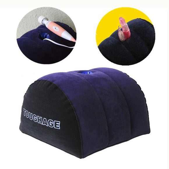 Sofa Inflatable Sexual Position Pillow intimate Aid Wedge Flocking Cushion - Girly Wavy