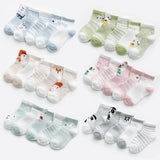 5Pairs/lot 0-2Y Infant Baby Socks - Girly Wavy