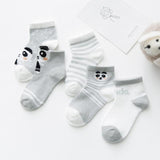 5Pairs/lot 0-2Y Infant Baby Socks - Girly Wavy