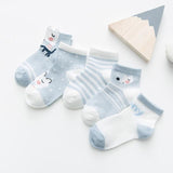 5Pairs/lot 0-2Y Infant Baby Socks - Girly Wavy