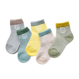 5Pairs/lot 0-2Y Infant Baby Socks - Girly Wavy