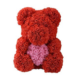 Rose Bear Roses Teddy Bear Artificial Flower - Girly Wavy