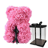 Rose Bear Roses Teddy Bear Artificial Flower - Girly Wavy