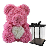 Rose Bear Roses Teddy Bear Artificial Flower - Girly Wavy