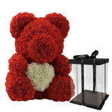 Rose Bear Roses Teddy Bear Artificial Flower - Girly Wavy