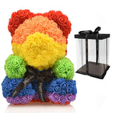 Rose Bear Roses Teddy Bear Artificial Flower - Girly Wavy