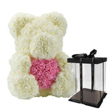 Rose Bear Roses Teddy Bear Artificial Flower - Girly Wavy