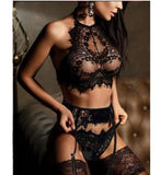 Hot Women Sexy Lace Sheer Bra Set Underwear Women Girls  Dress Bra Briefs Set - Girly Wavy