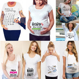 Women Pregnancy Clothes Baby Now Loading T Shirt - Girly Wavy