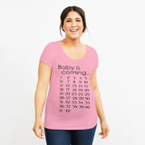 Women Pregnancy Clothes Baby Now Loading T Shirt - Girly Wavy