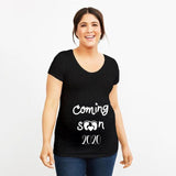 Women Pregnancy Clothes Baby Now Loading T Shirt - Girly Wavy