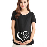 Women Pregnancy Clothes Baby Now Loading T Shirt - Girly Wavy