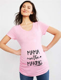 Women Pregnancy Clothes Baby Now Loading T Shirt - Girly Wavy