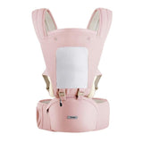 Breathable Ergonomic Baby Carrier Backpack Portable Infant Baby Carrier Kangaroo Hipseat - Girly Wavy