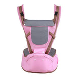 Ergonomic Baby Carrier Infant Baby Hipseat Carrier Front Facing Kangaroo - Girly Wavy