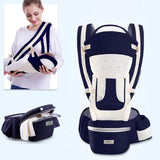 Ergonomic Baby Carrier Infant Baby Hipseat Carrier Front Facing Kangaroo - Girly Wavy