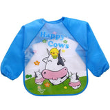 Baby Boy Bibs Waterproof Long Sleeve - Girly Wavy