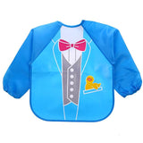 Baby Boy Bibs Waterproof Long Sleeve - Girly Wavy