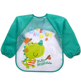 Baby Boy Bibs Waterproof Long Sleeve - Girly Wavy