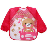 Baby Boy Bibs Waterproof Long Sleeve - Girly Wavy