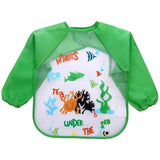 Baby Boy Bibs Waterproof Long Sleeve - Girly Wavy