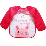 Baby Boy Bibs Waterproof Long Sleeve - Girly Wavy