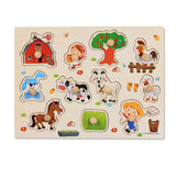 Baby Toys Montessori wooden Puzzle Educational Board - Girly Wavy