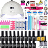 Nail Set UV LED Lamp Dryer  Kit Soak Off Manicure Tools - Girly Wavy