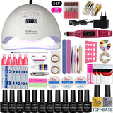 Nail Set UV LED Lamp Dryer  Kit Soak Off Manicure Tools - Girly Wavy