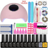 Nail Set UV LED Lamp Dryer  Kit Soak Off Manicure Tools - Girly Wavy