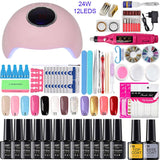 Nail Set UV LED Lamp Dryer  Kit Soak Off Manicure Tools - Girly Wavy