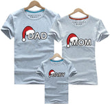 Dad Mom Baby Christmas T-Shirt Clothing for Family - Girly Wavy