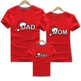 Dad Mom Baby Christmas T-Shirt Clothing for Family - Girly Wavy