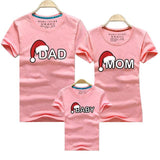 Dad Mom Baby Christmas T-Shirt Clothing for Family - Girly Wavy