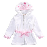 Lovely Baby Girls Cartoon Hooded Bathrobe - Girly Wavy