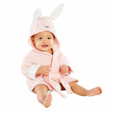 Lovely Baby Girls Cartoon Hooded Bathrobe - Girly Wavy