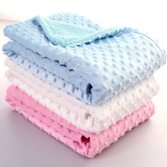 Baby Blanket & Swaddling Newborn Thermal Soft Fleece Blanket Solid Bedding Set Cotton Quilt - Girly Wavy