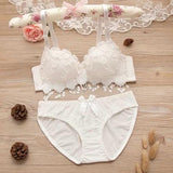 lingerie set thin embroidery push up bra set - Girly Wavy